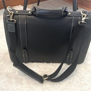 Black leather briefcase!